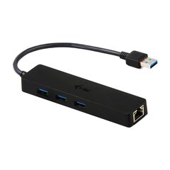 i-tec USB 3.0 Slim HUB 3 Port + Gigabit Ethernet Adapter cena un informācija | Adapteri un USB centrmezgli | 220.lv