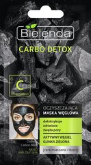 Attīroša maska ar aktīvēto ogli Bielenda Carbo Detox 8 ml cena un informācija | Sejas maskas, acu maskas | 220.lv