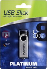 USB Atmiņas karte PLATINUM USB-Stick 8GB Twister black (Melna) cena un informācija | USB Atmiņas kartes | 220.lv
