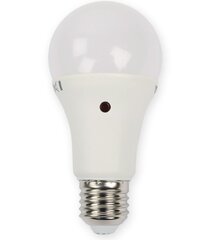 9 W LED spuldze V-TAC, E27, A60, termoplastiska, 2700 K (silti balta) ar sensoru cena un informācija | Spuldzes | 220.lv