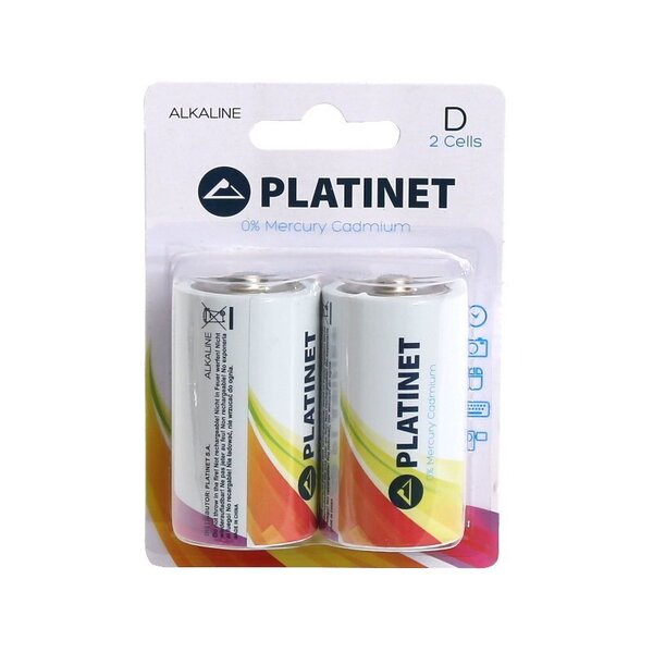 Platinet D 2 LR20 1.5V Alkaline MN1300 Baterijas (2gab.) (EU Blister) cena un informācija | Baterijas | 220.lv