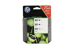 Tintes kasete HP 301, Melna/Krāsu cena un informācija | Tintes kārtridži | 220.lv