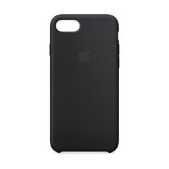 Apple iPhone 8 / 7 Melns silikona apvalks cena un informācija | Telefonu vāciņi, maciņi | 220.lv