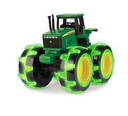 JOHN DEERE traktors ar izgaismotiem riteņiem Monster, 46434 cena un informācija | Rotaļlietas zēniem | 220.lv