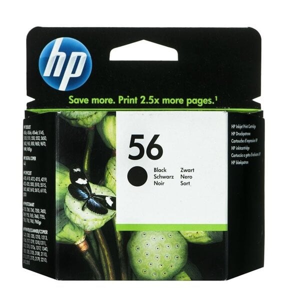 Tintes kasetne HP 56, melna cena un informācija | Tintes kārtridži | 220.lv
