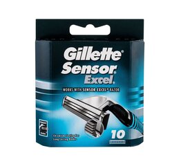 Skūšanās galviņa Gillette Sensor Excel 10 gab. cena un informācija | Skūšanās piederumi, kosmētika | 220.lv