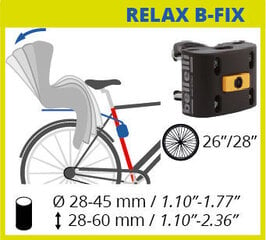 Aizmugurējais velosipēda sēdeklis Bellelli Mr Lapsa Relax, pelēks cena un informācija | Bērnu velosipēdu sēdeklīši | 220.lv