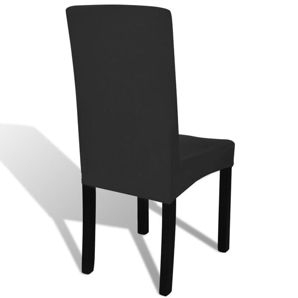 vidaXL krēslu pārvalki, 4 gab., elastīgi, melni internetā