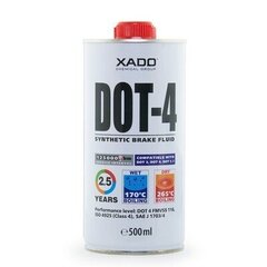 Bremžu šķidrums XADO DOT-4 cena un informācija | Eļļas citām autodaļām | 220.lv