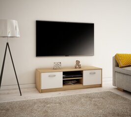 TV galdiņš NORE Peter, balts/ozola krāsas cena un informācija | TV galdiņi | 220.lv