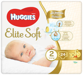 Autiņbiksītes HUGGIES Elite Soft, 2 lielums, 24 gab. cena un informācija | Autiņbiksītes | 220.lv