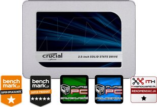 Crucial MX500 500GB SATA3 (CT500MX500SSD1) cena un informācija | Iekšējie cietie diski (HDD, SSD, Hybrid) | 220.lv