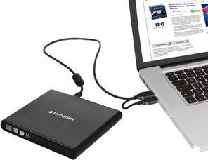 Verbatim External Slimline CD/DVD Writer USB 2.0 (98938) cena un informācija | Optiskie diskdziņi | 220.lv
