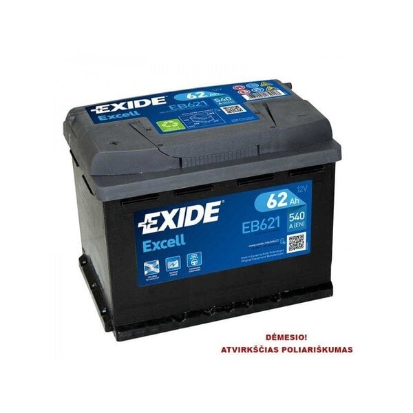Akumulators EXIDE EB621 62 Ah 540 A