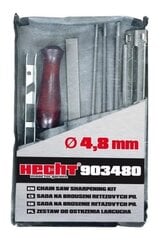 Komplekts zāģa ķēdes asināšanai Hecht 903480 cena un informācija | Dārza tehnikas rezerves daļas | 220.lv