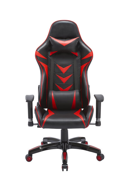 Spēļu krēsls NORE King, melns/sarkans internetā