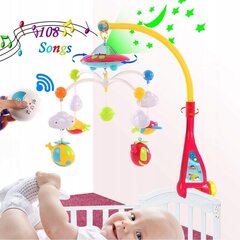 Muzikālais karuselis ar projektoru un vadības pulti, 108 melodijas cena un informācija | Rotaļlietas zīdaiņiem | 220.lv