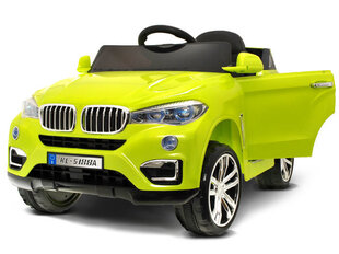 Vienvietīgs bērnu elektromobilis &quot;BMW X6&quot;, zaļš cena un informācija | Elektromobīļi bērniem | 220.lv