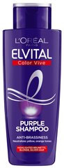 Šampūns gaišiem matiem L&#039;Oréal Paris Elvital Color-Vive Purple 200 ml cena un informācija | Šampūni | 220.lv