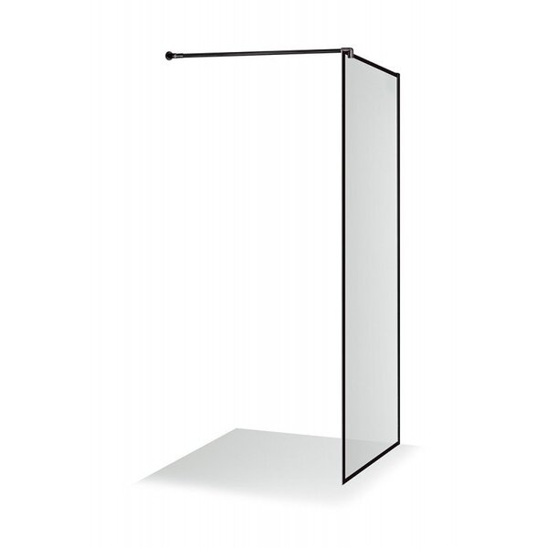 tissue Look back Melodramatic Rūpnieciskā stila dušas siena Brasta Glass Nero Frame cena | 220.lv