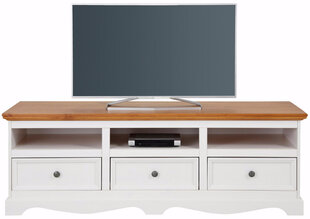 TV galds Monty L, baltā/ozola krāsā cena un informācija | TV galdiņi | 220.lv
