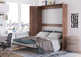 Sienas gulta Meblocross Teddy 160, 160x200 cm, tumši brūna cena un informācija | Gultas | 220.lv