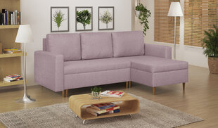 Universāls stūra dīvāns Bellezza Ken, gaiši rozā cena un informācija | Stūra dīvāni | 220.lv