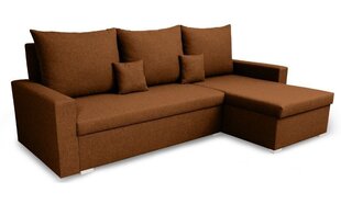 Universāls mīkstais stūra dīvāns Bellezza Mondo, brūns cena un informācija | Stūra dīvāni | 220.lv