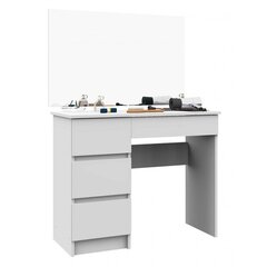 Kosmētikas galdiņš ar spoguli NORE Queen T6/SL, kreisā puse, balts cena un informācija | Kosmētikas galdiņi | 220.lv