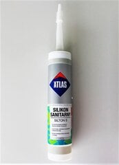 Sanitārais silikons ATLAS SILTON S 205-N, 280 ml, krēmkrāsas cena un informācija | Izolācijas materiāli | 220.lv