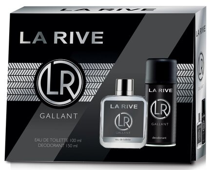 Komplekts vīriešiem La Rive Gallant: EDT vīriešiem 100 ml + dezodorants 150 ml cena un informācija | Vīriešu smaržas | 220.lv