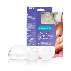 Krūšu galu uzgaļi Lansinoh Contact Nipple Shields 24mm cena un informācija | Preces zīdaiņu barošanai | 220.lv