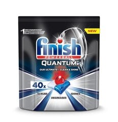 FINISH Quantum Ultimate tabletes trauku mazgājamām mašīnām, 40 gab. cena un informācija | Trauku mazgāšanas līdzekļi | 220.lv