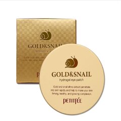 Spilventiņi ādai ap acīm Petitfee Gold & Snail Hydrogel Eye Patch 60 gab. cena un informācija | Sejas maskas, acu maskas | 220.lv