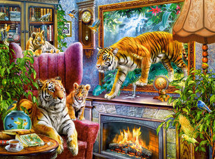 Puzle Puzzle Castorland "Tigers Comming to Life", 3000 det. cena un informācija | Puzles, 3D puzles | 220.lv
