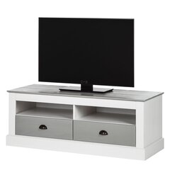 TV galdiņš Notio Living Tommy 120, balts/pelēks cena un informācija | TV galdiņi | 220.lv