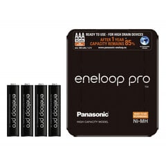 Panasonic eneloop uzlādējamās baterijas Pro AAA 930 4SP cena un informācija | Baterijas | 220.lv