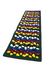 Masāžas paklājs ar akmeņiem FOOTMat 150 x 40 cm, zaļš cena un informācija | Masāžas piederumi | 220.lv