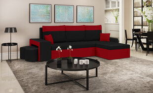 Универсальный угловой диван Bellezza Dakota, красный / черный цена и информация | Угловые диваны | 220.lv