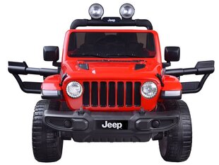 Divvietīgs elektromobilis JEEP Wrangler Rubicon, sarkans cena un informācija | Elektromobīļi bērniem | 220.lv