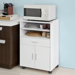 Virtuves skapītis uz ritentiņiem SoBuy FSB09-W, balts cena un informācija | Virtuves skapīši | 220.lv
