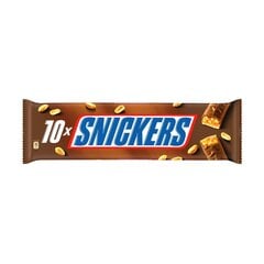 Šokolādes batoniņi SNICKERS, 10x50g cena un informācija | Saldumi | 220.lv