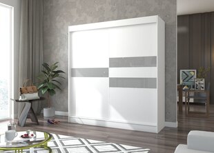 Шкаф Adrk Furniture Batia 200 см, белый/серый цена и информация | Для шкафа | 220.lv