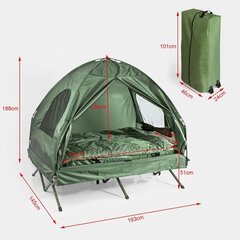 Āra gulta/telts SoBuy OGS32-L-GR, zaļa cena un informācija | Sauļošanās krēsli | 220.lv
