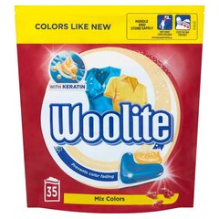Woolite krāsainas veļas mazgāšanas kapsulas ar keratīnu, 35 gab. cena un informācija | Mazgāšanas līdzekļi | 220.lv