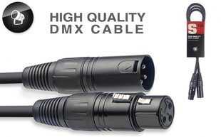 DMX kabelis Stagg XLR/f - XLR/m 1.5m cena un informācija | Kabeļi un vadi | 220.lv