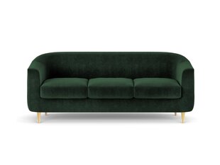 Trīsvietīgs samta dīvāns Kooko Home Tact, tumši zaļš cena un informācija | Dīvāni | 220.lv