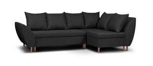 Stūra dīvāns Bellezza Ali, melns cena un informācija | Stūra dīvāni | 220.lv