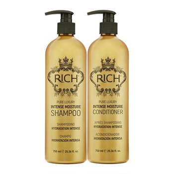 Intensīvi mitrinošs šampūns, RICH Intense Moisture Shampoo 750 ml + Intensīvi mitrinošs kondicionieris, RICH Intense Moisture Conditioner 750 ml cena un informācija | Šampūni | 220.lv