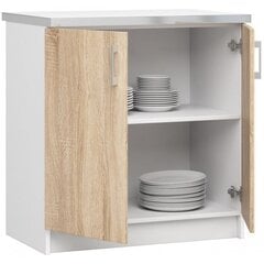 Virtuves skapītis NORE Lima S80, baltas/ozola krāsas cena un informācija | Virtuves skapīši | 220.lv